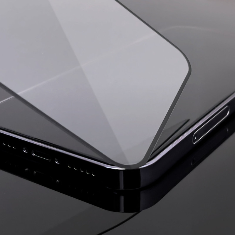 Viso ekrano grūdintas stiklas su rėmeliu Dėklas Friendly Wozinsky Full Glue iPhone 15 Pro - juodas