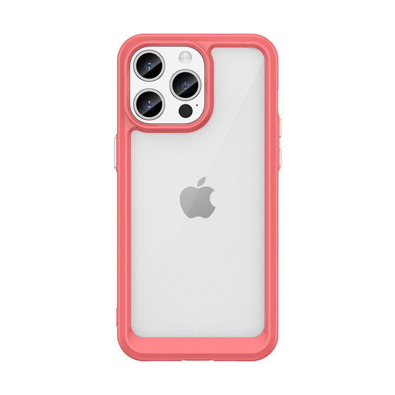 Sustiprintas dėklas su lanksčiu rėmeliu iPhone 15 Pro Outer Space - raudonas Sustiprintas dėklas su lanksčiu rėmeliu iPhone 15 Pro Outer Space - raudonas