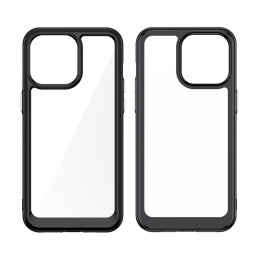 Sustiprintas dėklas su lanksčiu rėmeliu, skirtas iPhone 15 Pro Outer Space – mėlynas
