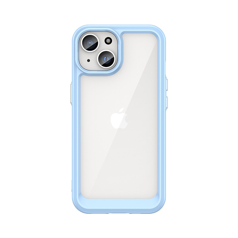 Sustiprintas dėklas su lanksčiu rėmeliu, skirtas iPhone 15 Plus Outer Space – mėlynas Sustiprintas dėklas su lanksčiu rėmeliu, skirtas iPhone 15 Plus Outer Space – mėlynas
