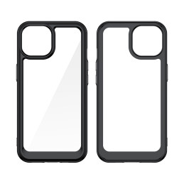 Outer Space sustiprintas dėklas su lanksčiu rėmeliu iPhone 15 - skaidrus