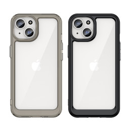 Outer Space sustiprintas dėklas su lanksčiu rėmeliu iPhone 15 - skaidrus