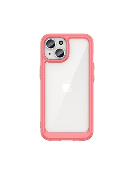 Outer Space sustiprintas dėklas su lanksčiu rėmeliu iPhone 15 - raudonas Outer Space sustiprintas dėklas su lanksčiu rėmeliu iPhone 15 - raudonas