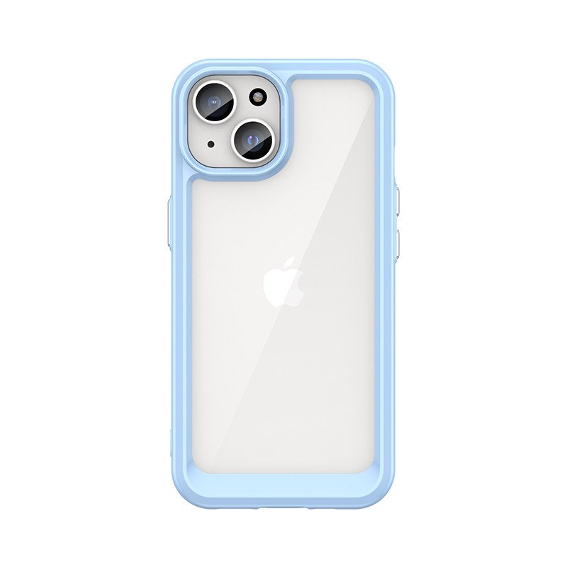 Outer Space sustiprintas dėklas su lanksčiu rėmeliu iPhone 15 - mėlynas Outer Space sustiprintas dėklas su lanksčiu rėmeliu iPhone 15 - mėlynas