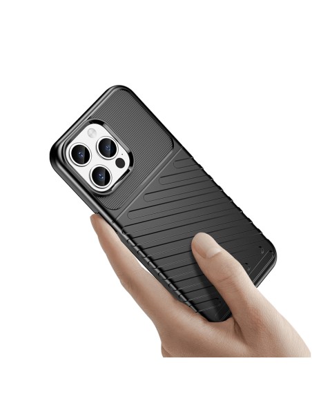 Šarvuotas iPhone 15 Pro Max Thunder dėklas – juodas