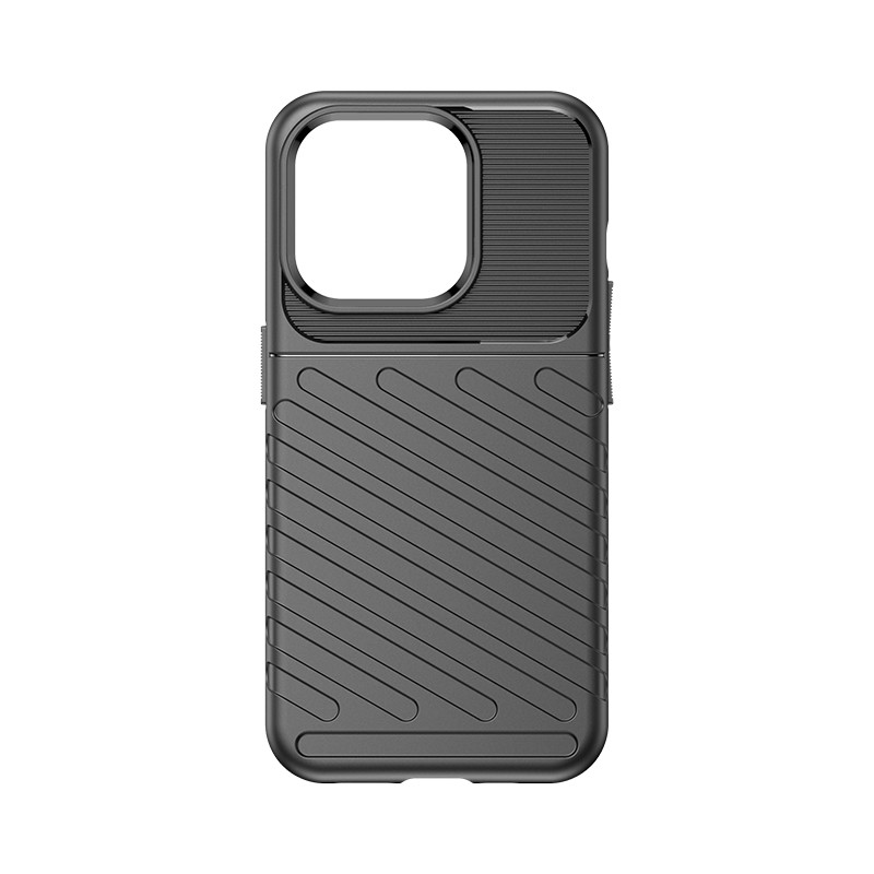 Šarvuotas iPhone 15 Pro Thunder Case – juodas