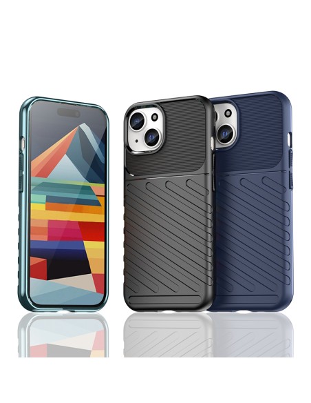Thunder Case šarvuotas dėklas iPhone 15 - mėlynas