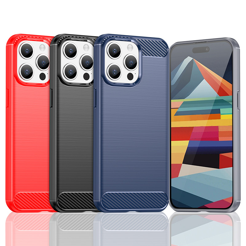 Lankstus anglies rašto dėklas iPhone 15 Pro Max Carbon Case - juodas
