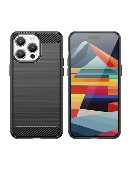 Lankstus anglies rašto dėklas iPhone 15 Pro Max Carbon Case - juodas