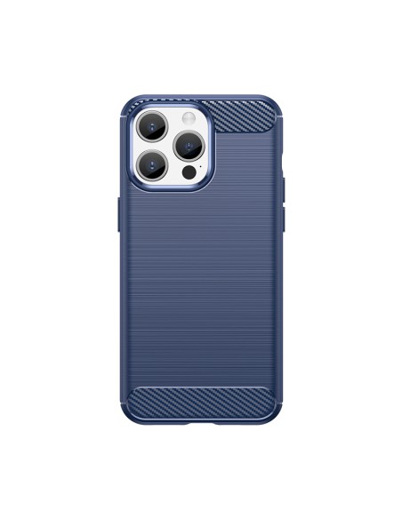 Lankstus anglies rašto dėklas iPhone 15 Pro Carbon Case - mėlynas