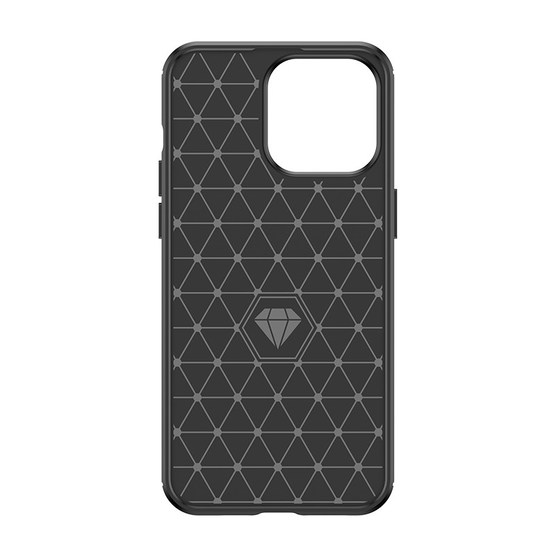 Lankstus anglies rašto dėklas iPhone 15 Pro Carbon Case - mėlynas