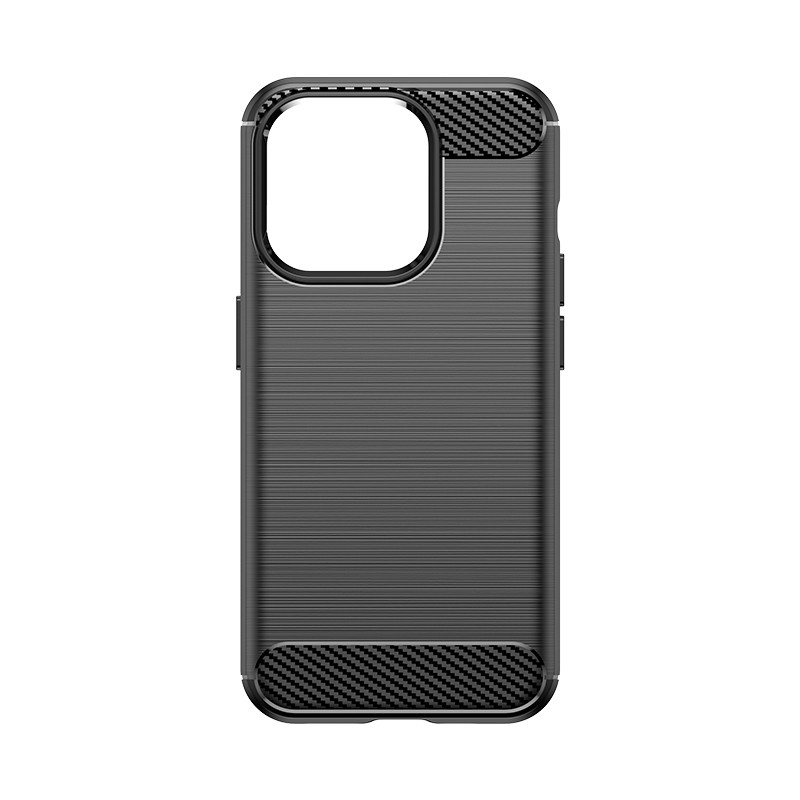 Lankstus anglies rašto dėklas iPhone 15 Pro Carbon Case - juodas