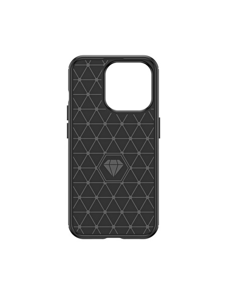 Lankstus anglies rašto dėklas iPhone 15 Pro Carbon Case - juodas