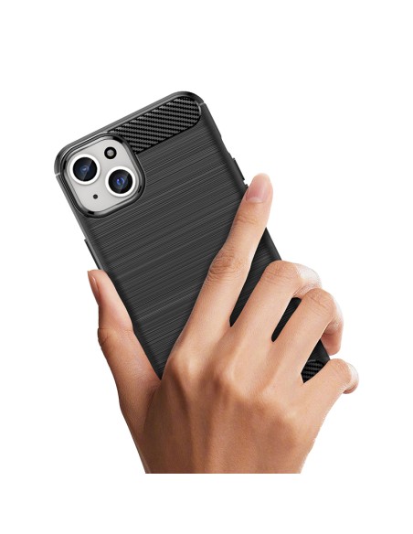 Lankstus anglies rašto dėklas iPhone 15 Plus Carbon Case - mėlynas
