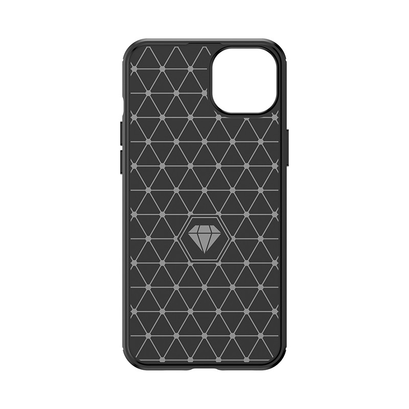 Lankstus anglies rašto dėklas iPhone 15 Plus Carbon Case - juodas