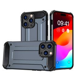Šarvuotas dėklas iPhone 15 Pro Max Hybrid Armor - mėlynas