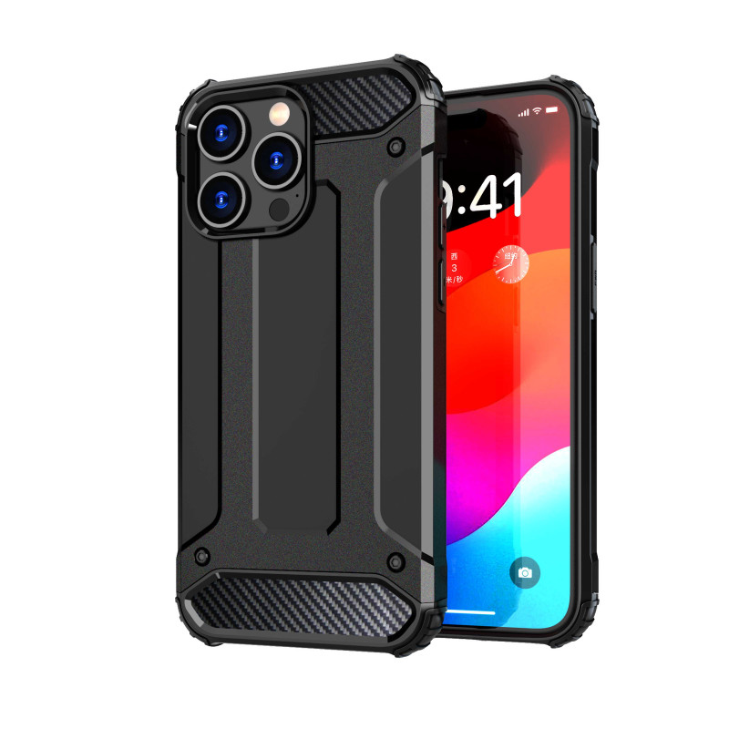 Šarvuotas dėklas iPhone 15 Pro Max Hybrid Armor - mėlynas
