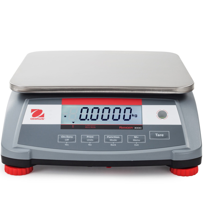 Pramoninės kompaktiškos elektroninės svarstyklės RANGER 3000 6kg / 0,2g - OHAUS R31P6