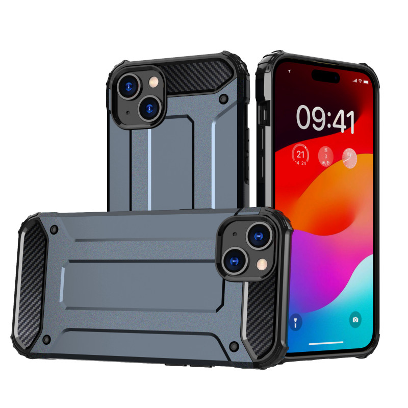 Hybrid Armor dėklas iPhone 15 - mėlynas