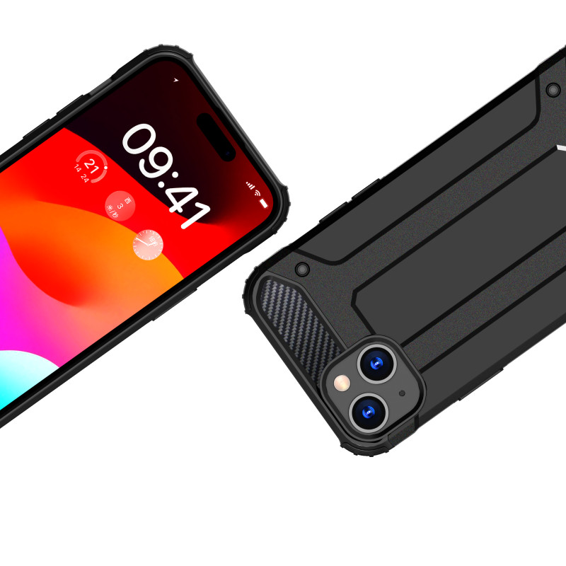 Hybrid Armor dėklas iPhone 15 - mėlynas