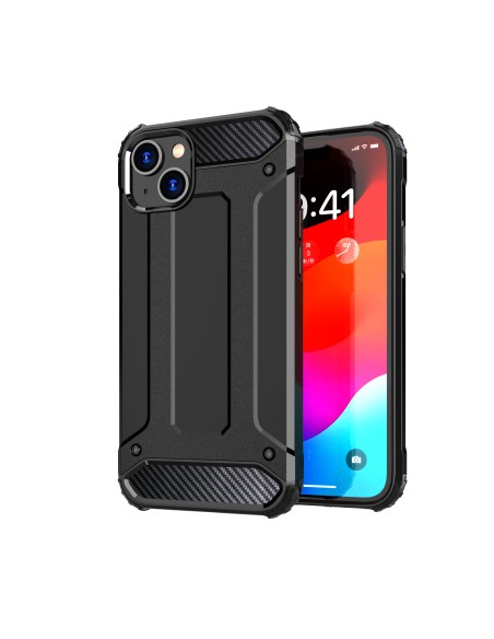 Hybrid Armor dėklas iPhone 15 - juodas