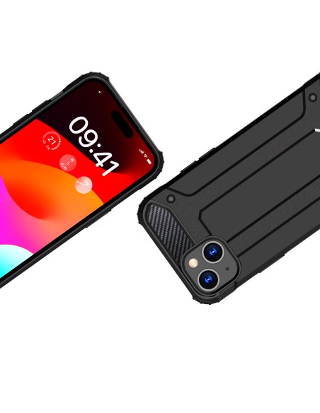 Hybrid Armor dėklas iPhone 15 - juodas
