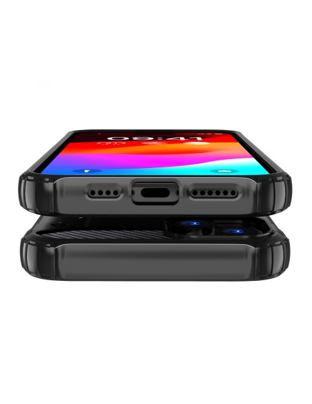 Hybrid Armor dėklas iPhone 15 - juodas