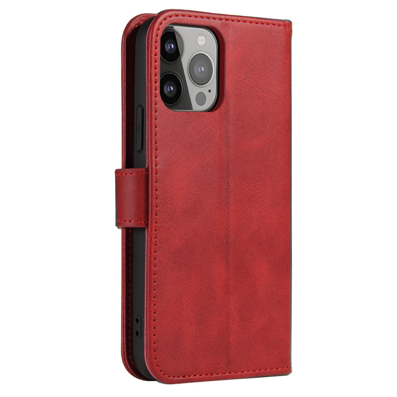 Piniginės dėklas su atvartu, skirtas iPhone 15 Pro Max Magnet Case - raudonas