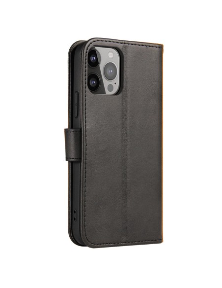 Piniginės dėklas su atvartu, skirtas iPhone 15 Plus Magnet Case - juodas
