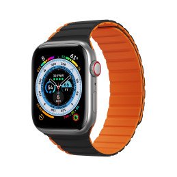 Magnetinis Apple Watch Ultra, SE, 9, 8, 7, 6, 5, 4, 3, 2, 1 (49, 45, 44, 42 mm) Dux Ducis dirželis (LD versija) – juoda ...