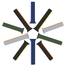 Magnetinis Apple Watch Ultra, SE, 9, 8, 7, 6, 5, 4, 3, 2, 1 (49, 45, 44, 42 mm) Dux Ducis dirželis (LD versija) – juoda ...
