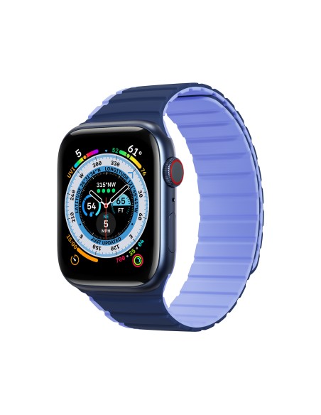 Magnetinis Apple Watch SE, 9, 8, 7, 6, 5, 4, 3, 2, 1 (41, 40, 38 mm) Dux Ducis dirželis (LD versija) – mėlynas Magnetinis Apple Watch SE, 9, 8, 7, 6, 5, 4, 3, 2, 1 (41, 40, 38 mm) Dux Ducis dirželis (LD versija) – mėlynas