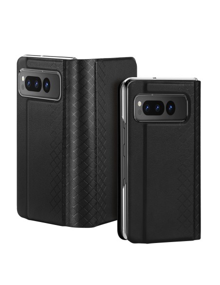 Dux Ducis Bril odinis dėklas su atvartu ir pinigine, skirtas Google Pixel Fold - juodas Dux Ducis Bril odinis dėklas su atvartu ir pinigine, skirtas Google Pixel Fold - juodas