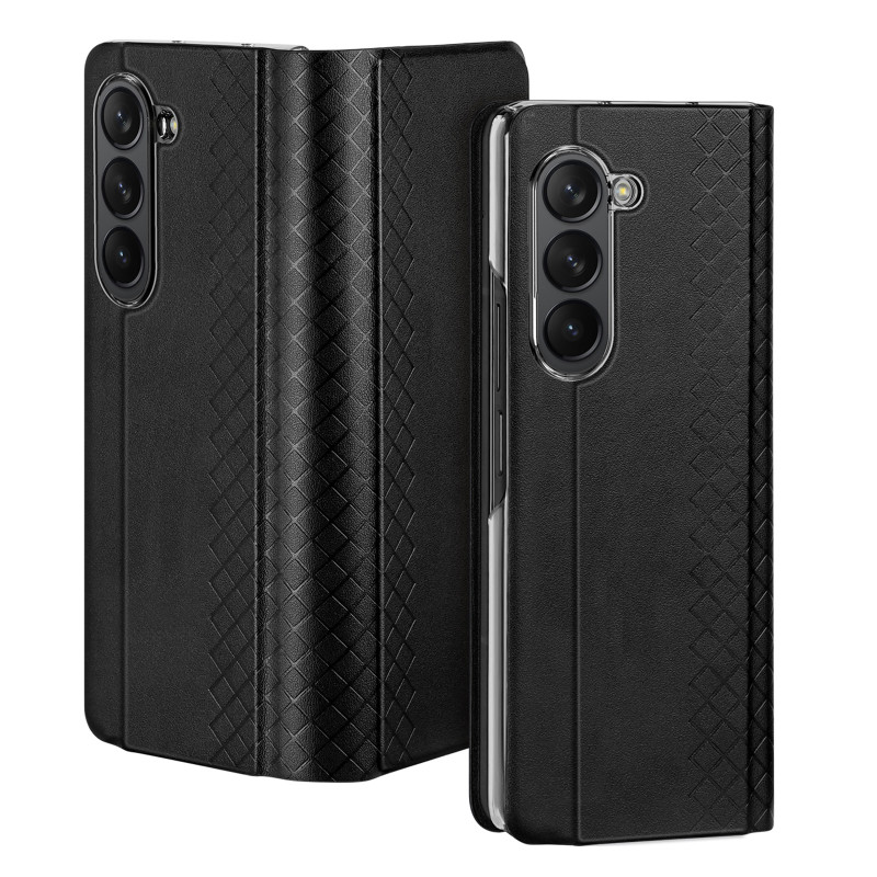 Odinis atverčiamas ir piniginės dėklas, skirtas Samsung Galaxy Z Fold5 5G Dux Ducis Bril – juodas