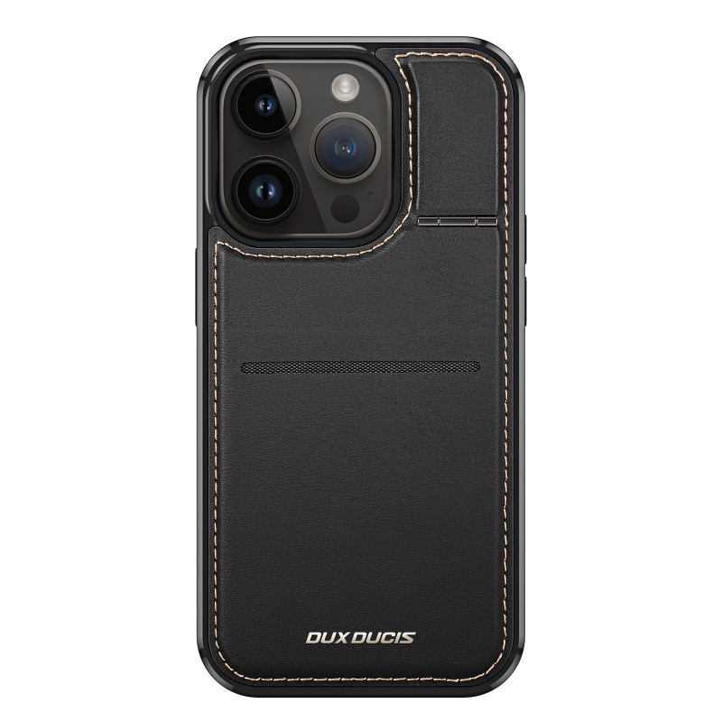 Dux Ducis Rafi Mag piniginės dėklas su 3 viename stovu iPhone 13 Pro su MagSafe ir RFID blokavimu – juodas Dux Ducis Rafi Mag piniginės dėklas su 3 viename stovu iPhone 13 Pro su MagSafe ir RFID blokavimu – juodas