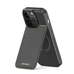 Dux Ducis Rafi Mag piniginės dėklas su 3 viename stovu iPhone 13 Pro su MagSafe ir RFID blokavimu – juodas