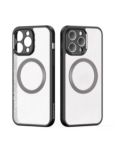 Šarvuotas iPhone 14 Pro Max dėklas, suderinamas su MagSafe Dux Ducis Aimo Mag - juodas Šarvuotas iPhone 14 Pro Max dėklas, suderinamas su MagSafe Dux Ducis Aimo Mag - juodas