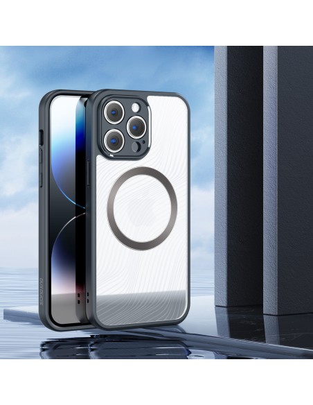 Šarvuotas iPhone 14 Pro Max dėklas, suderinamas su MagSafe Dux Ducis Aimo Mag - juodas Šarvuotas iPhone 14 Pro Max dėklas, suderinamas su MagSafe Dux Ducis Aimo Mag - juodas