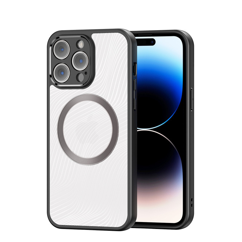 Šarvuotas iPhone 14 Pro dėklas, suderinamas su MagSafe Dux Ducis Aimo Mag - juodas Šarvuotas iPhone 14 Pro dėklas, suderinamas su MagSafe Dux Ducis Aimo Mag - juodas