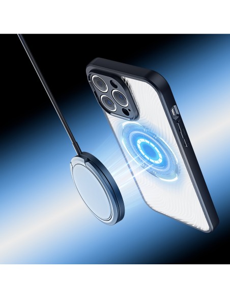 Šarvuotas iPhone 14 Pro dėklas, suderinamas su MagSafe Dux Ducis Aimo Mag - juodas