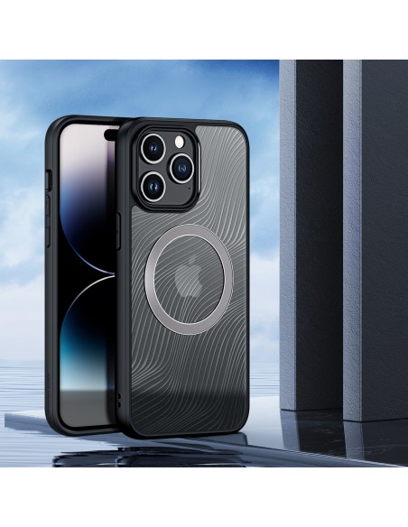 Šarvuotas dėklas iPhone 15 Pro Max su MagSafe Dux Ducis Aimo Mag - juodas