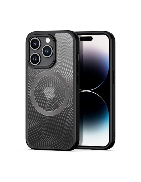 Šarvuotas dėklas iPhone 15 Pro su MagSafe Dux Ducis Aimo Mag - juodas Šarvuotas dėklas iPhone 15 Pro su MagSafe Dux Ducis Aimo Mag - juodas