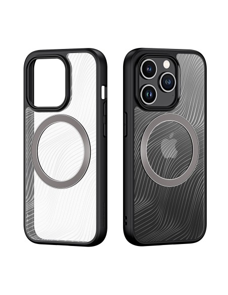 Šarvuotas dėklas iPhone 15 Pro su MagSafe Dux Ducis Aimo Mag - juodas Šarvuotas dėklas iPhone 15 Pro su MagSafe Dux Ducis Aimo Mag - juodas