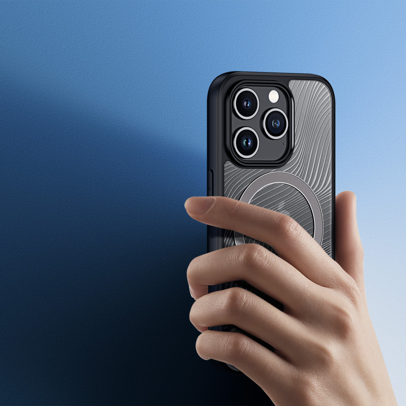 Šarvuotas dėklas iPhone 15 Pro su MagSafe Dux Ducis Aimo Mag - juodas