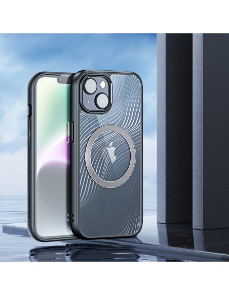 Šarvuotas dėklas iPhone 15 Plus su MagSafe Dux Ducis Aimo Mag - juodas Šarvuotas dėklas iPhone 15 Plus su MagSafe Dux Ducis Aimo Mag - juodas