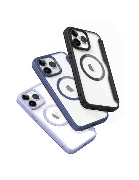 iPhone 15 Pro Max Magnetinis MagSafe Flip Cover Dux Ducis Skin X Pro - mėlynas
