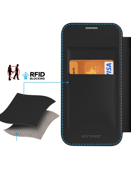 iPhone 15 Pro Max Magnetinis MagSafe Flip Cover Dux Ducis Skin X Pro - juodas iPhone 15 Pro Max Magnetinis MagSafe Flip Cover Dux Ducis Skin X Pro - juodas