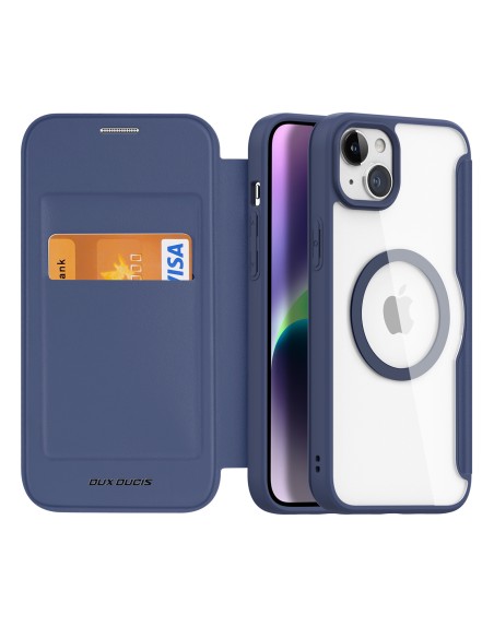 Dux Ducis Skin X Pro magnetinis atverčiamas dėklas su MagSafe, skirtas iPhone 15 – mėlynas Dux Ducis Skin X Pro magnetinis atverčiamas dėklas su MagSafe, skirtas iPhone 15 – mėlynas