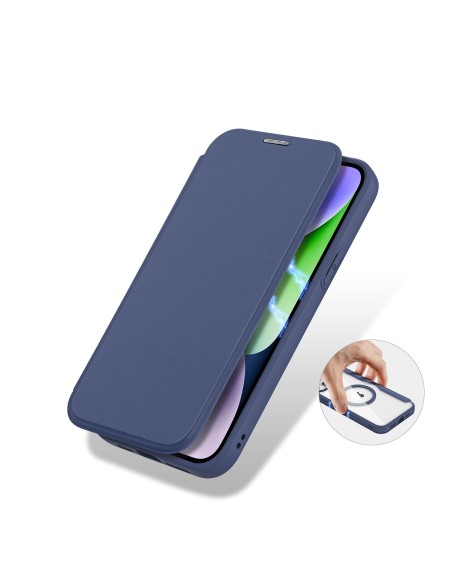 Dux Ducis Skin X Pro magnetinis atverčiamas dėklas su MagSafe, skirtas iPhone 15 – mėlynas Dux Ducis Skin X Pro magnetinis atverčiamas dėklas su MagSafe, skirtas iPhone 15 – mėlynas