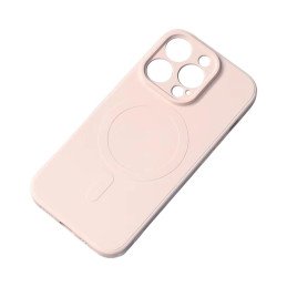 Magnetinis iPhone 14 Pro Max silikoninis dėklas Magsafe – rožinis